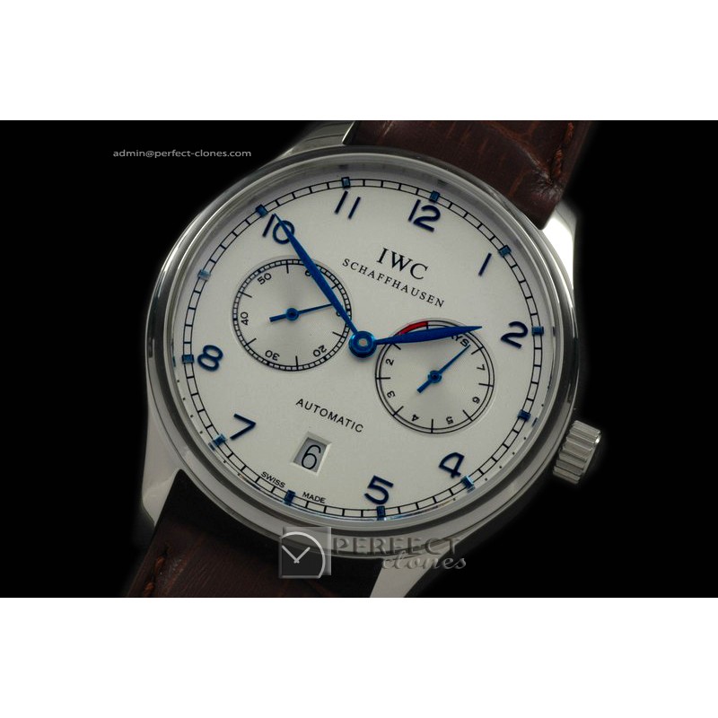 IWP7D10102 Portugese 7 Days SS/LE White/Blue Asia 2813