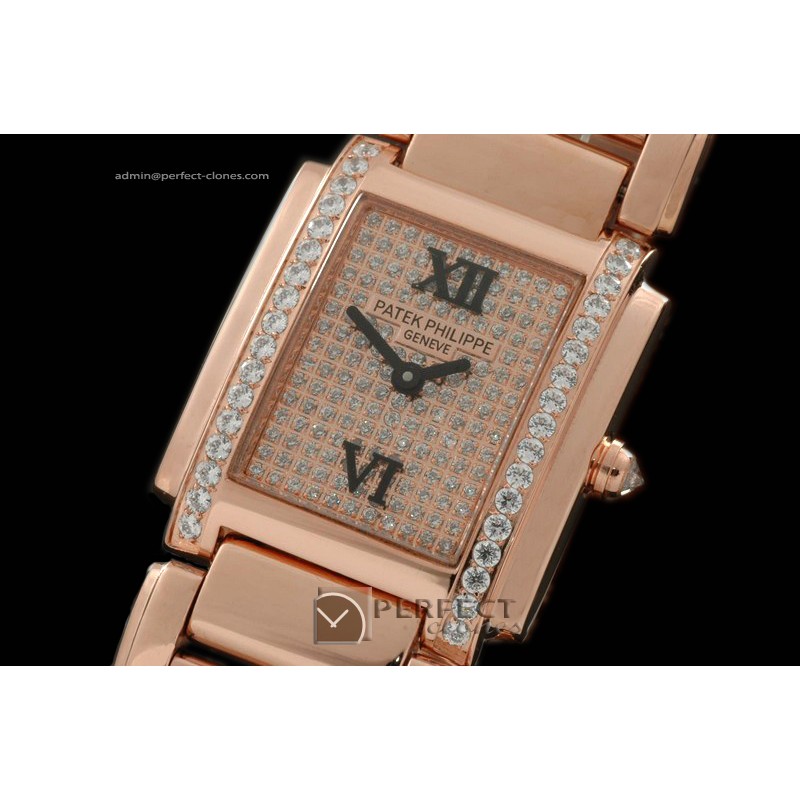 PP01061 Ladies 24 Hours SS Full Diamonds Dial Swiss Qtz