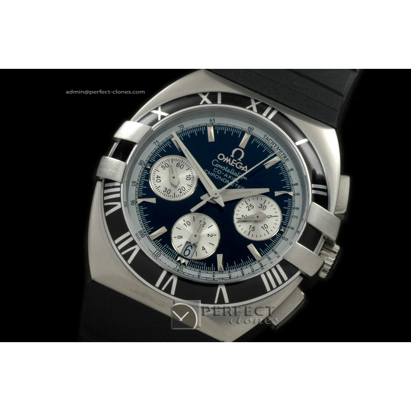 OMCO01111 Double Eagle Chrono SS/RU Blk Asia 2813