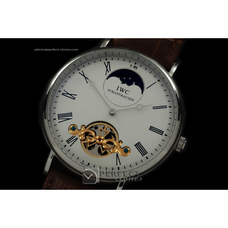 IWPTV10001 Vintage Portifino Tourbillon SS/LE White Asian 17J HW