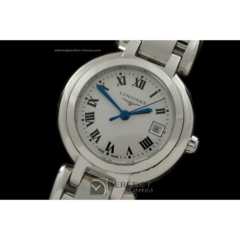 LGLPL10002 Prima Luna Ladies SS/SS White Roman Swiss Quartz