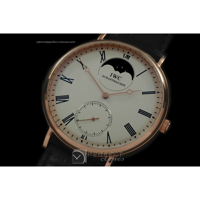 IWPTV10016 Vintage Portifino MoonPhase RG/LE White Asian 17J HW