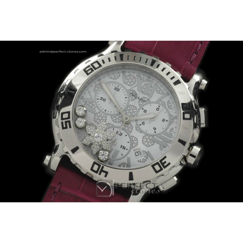 CPSPC10008 Happy Sports Chrono SS/LE Wht Swiss Eta Qtz