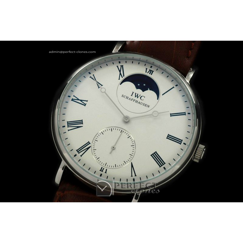IWPTV10006 Vintage Portifino MoonPhase SS/LE White Asian 17J HW