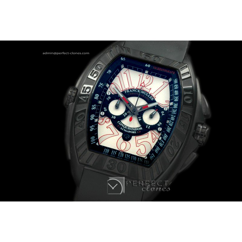 FMF1-10003 Conquistador S'Pore GP RU/LE White Jap Quartz Chrono