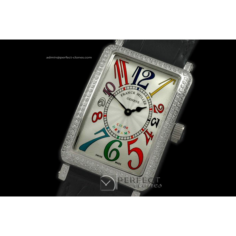 FMLI10052 Men Long Island Diamond SS/LE White Crazy Colours Jap