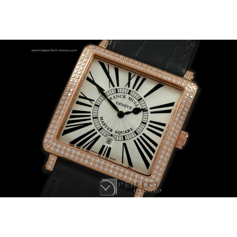 FMMSQ10016 Mid Master Square RG/LE Wht Jap Quartz