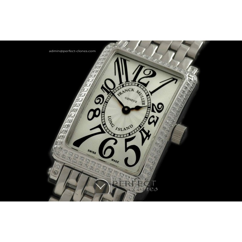 FMLI10001S Ladies Long Island Diamond SS/SS White Jap Quartz
