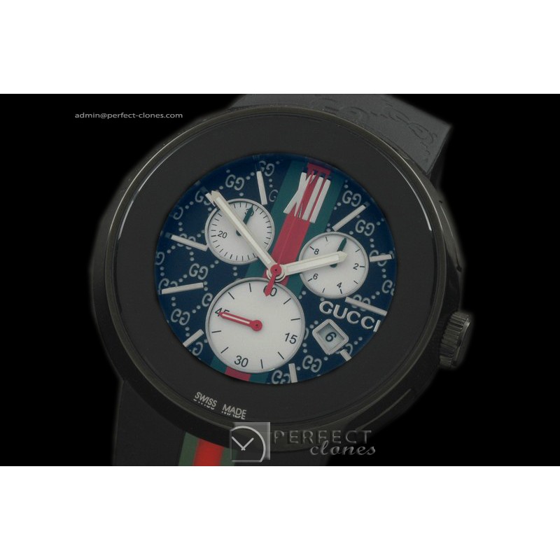 GU00157 I-Gucci Chronograph PVD/RU Black Swiss Quartz Chrono