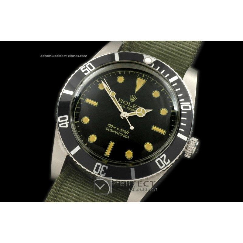 RLSV10022 Vintage 50s James Bond Sub 6536 SS/Nato Blk A-2836
