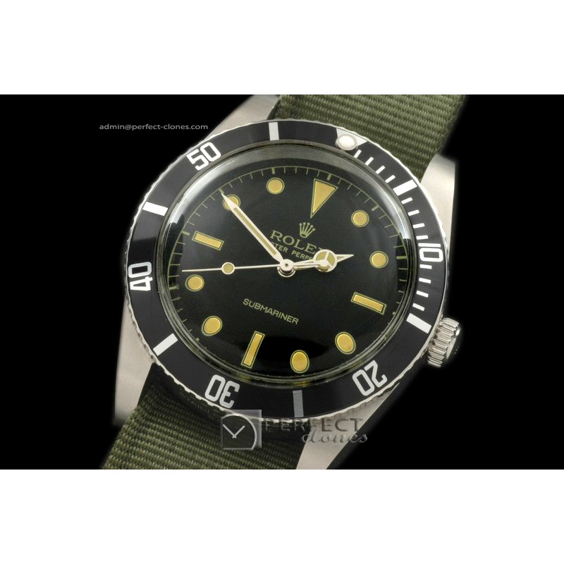 RLSV10023 Vintage 50s James Bond Sub 6205 SS/Nato Blk A-2836