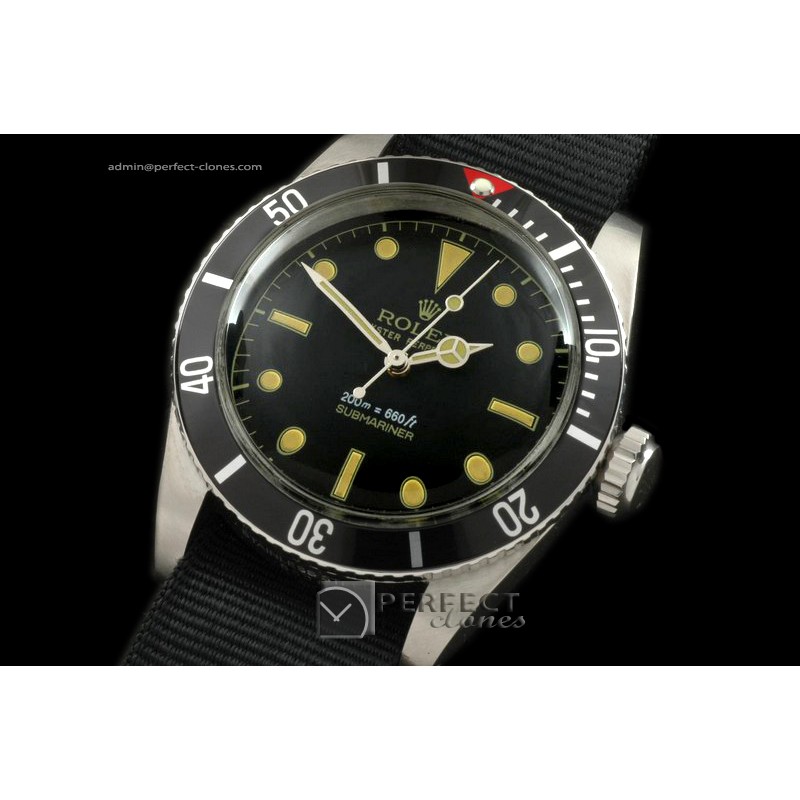 RLSV10024 Vintage 50s James Bond Sub 6205 SS/Nato Blk A-2836