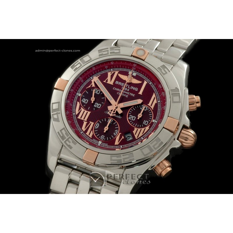 BLB01-02016 Chronomat B01 SS/RG/SS Red Roman A-775Ult V