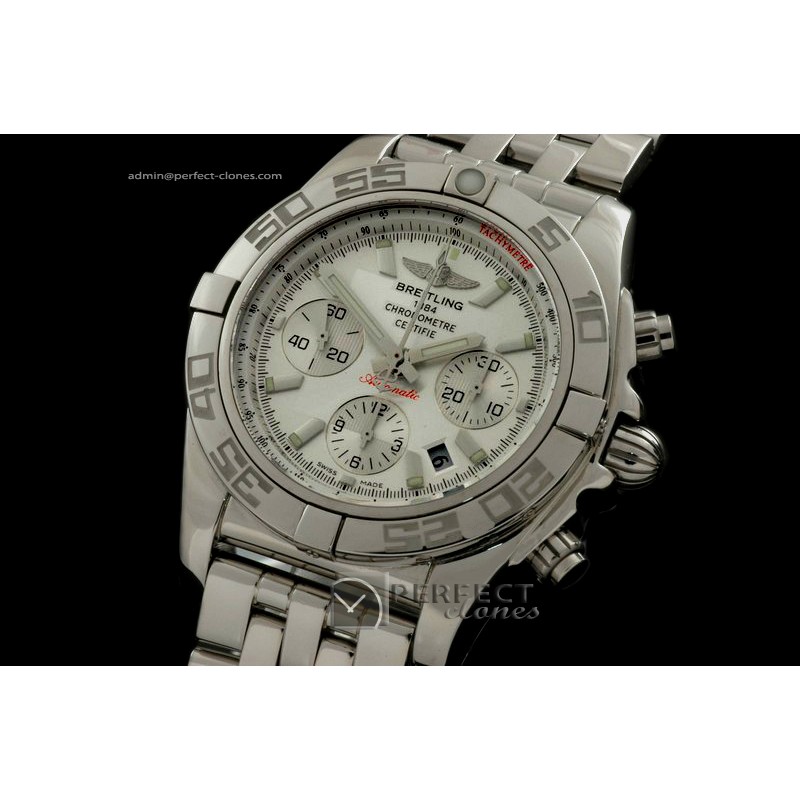 BLB01-01001 Chronomat B01 SS/SS White Sticks A-775Ult V 316F