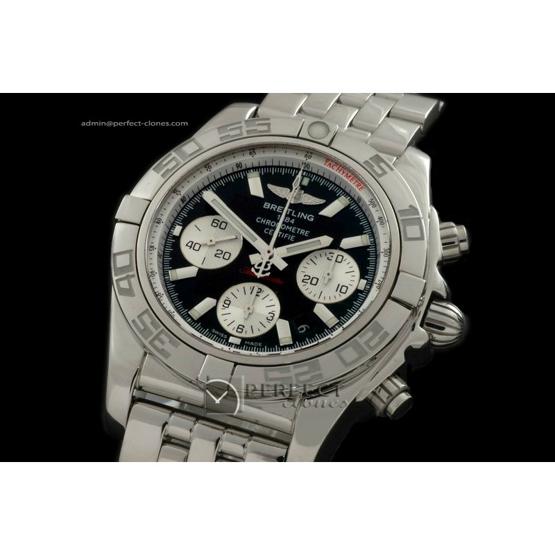 BLB01-01002 Chronomat B01 SS/SS Black Sticks A-775Ult V 316F