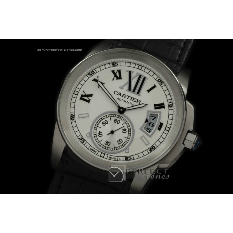 CARCC10001 Calibre de Cartier SS/LE White Asian 2813 21J Auto