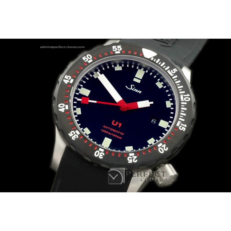 SI01016 U1 Automatic SS/PVD/RU Black Swiss Eta 2836