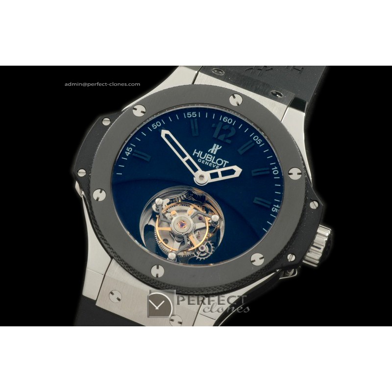HBT10003 Big Bang Tourbillon SS/RU All Black Flying Tourbillon