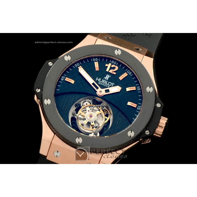 HBT10007 Big Bang Tourbillon RG/RU Black Flying Tourbillon
