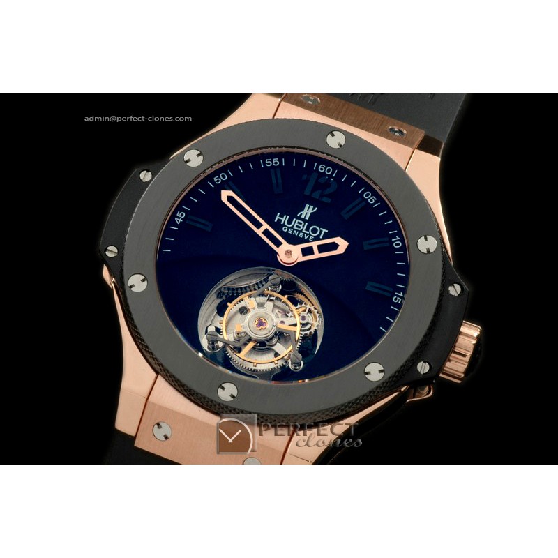 HBT10008 Big Bang Tourbillon RG/RU All Black Flying Tourbillon