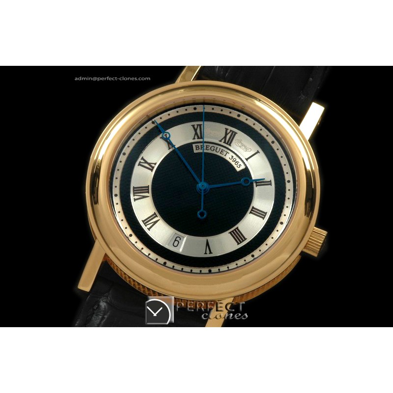 BR00159 Classique Automatic 3965 YG/LE Black/Silver Asian Eta 28