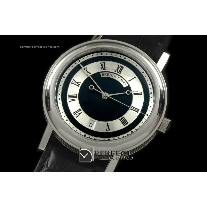BR00154 Classique Automatic 3965 SS/LE Blk/Silver Asian Eta 2892