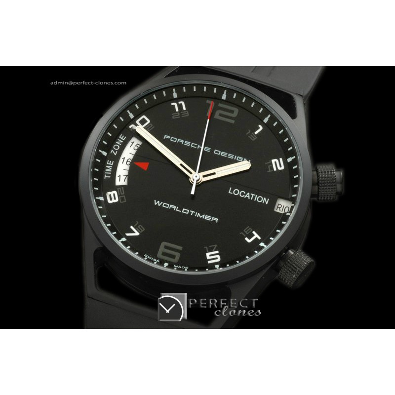 PDWT10011 Worldtimer PVD/RU Black Asian 2813 21J