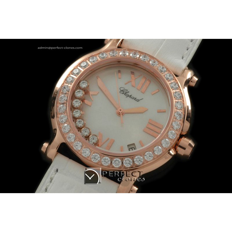 CP00121 Happy Sports RG/LE Diam White Original Swiss Quartz