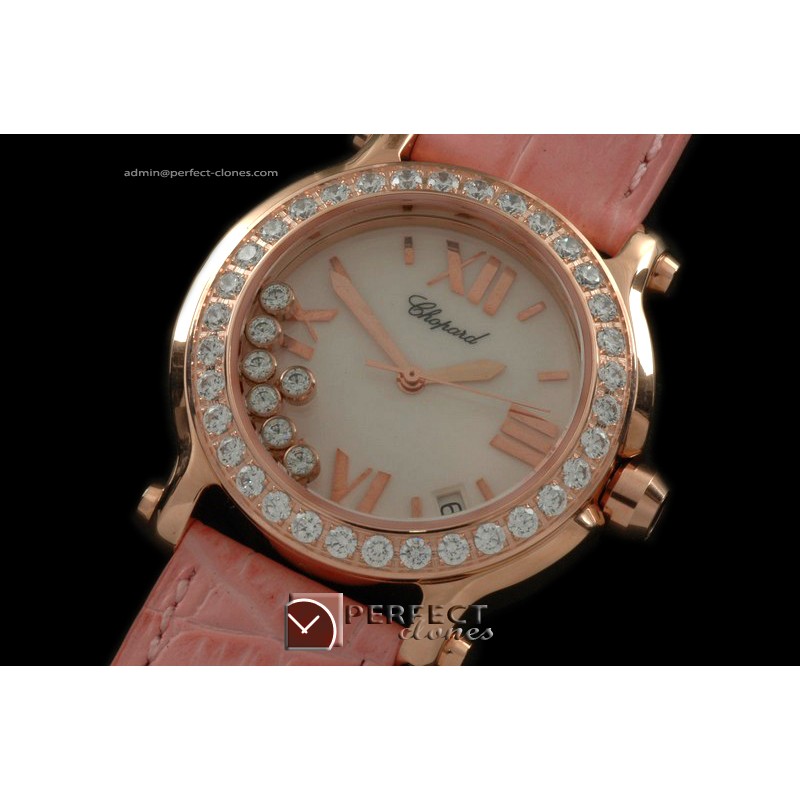 CP00122 Happy Sports RG/LE Diam MOP White Original Swiss Quartz
