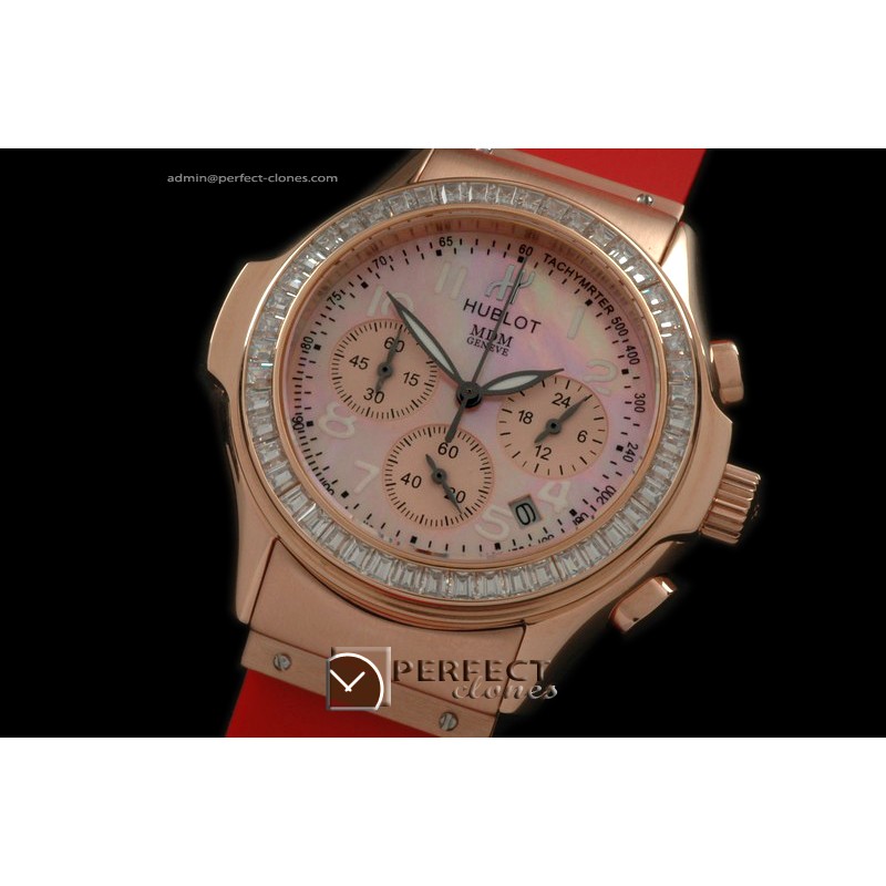 HBMD30055 MDM Chronograph RG/RU Diam Bez MOP Pink Jap Quartz
