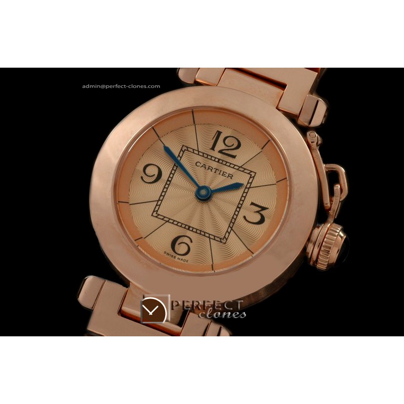CARPS10048 Pasha Ladies 28mm RG/RG Rose Gold Jap Quartz