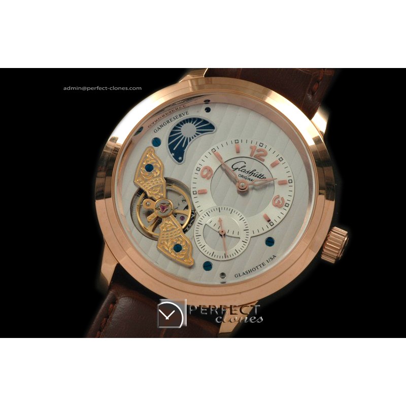 GL10018 Panaomatic Moonphase Tourbillon RG/LE White Asia 21J