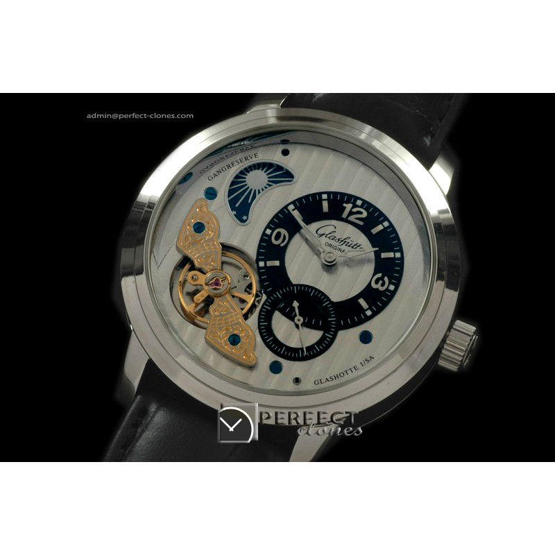 GL10017 Panaomatic Moonphase Tourbillon SS/LE Wht/Blk Asia 21J