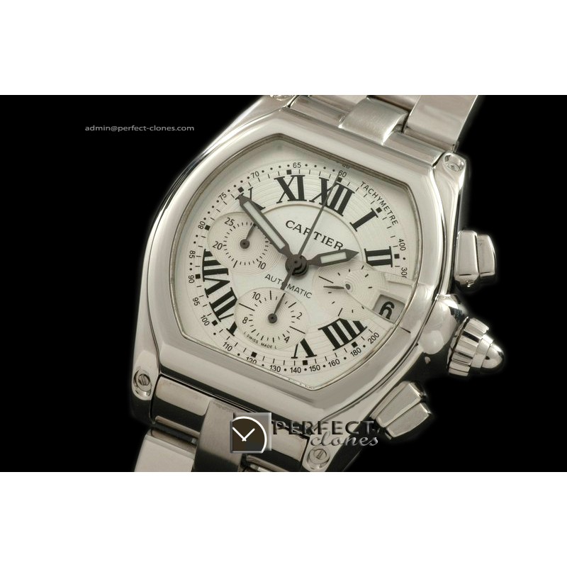 CARR01001 Roadster XL Chrono SS/SS White Roman A-775Sec@3