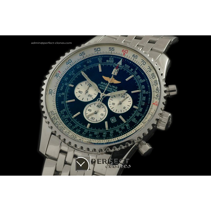 BLNV10103S Navitimer SS/SS Blue Jap Quartz Chrono
