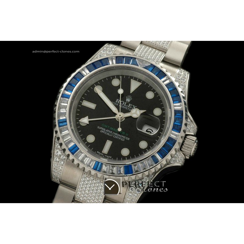 RLGS01015 SS/Diam Anni GMT SS/Diam Black Swiss Eta 2836 GMT