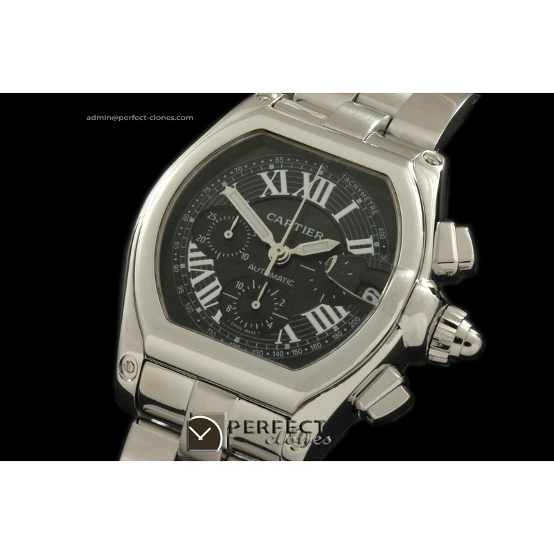 CARR01003 Roadster XL Chrono SS/SS Black Roman A-775Sec@3