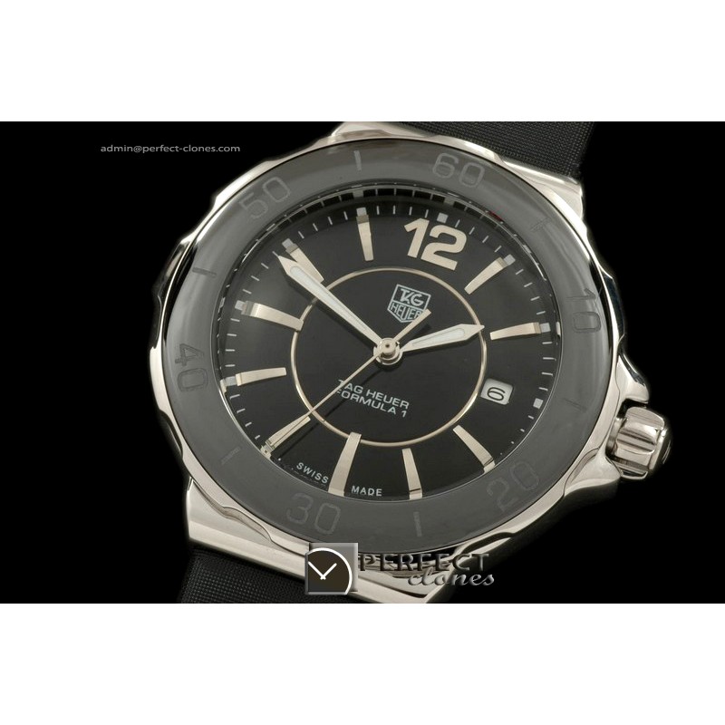 TGF1-10023 Formula 1 Ladies SS/STN Black Jap Quartz