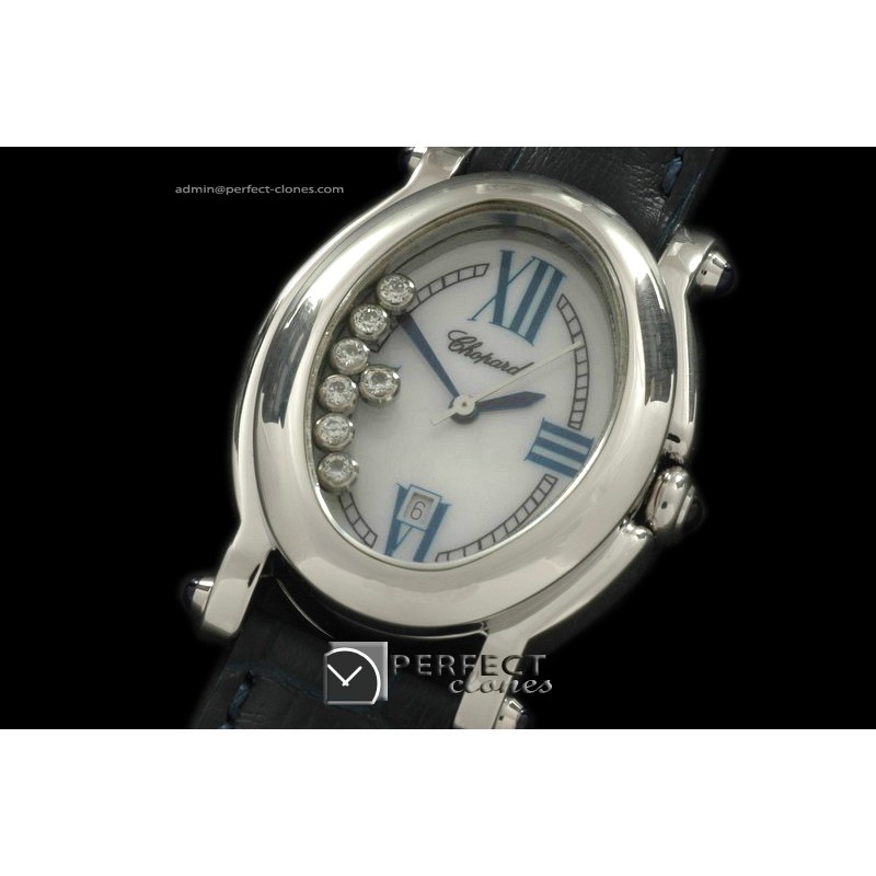 CP01016 Happy Sports Oval Ladies SS/LE White Swiss Quartz