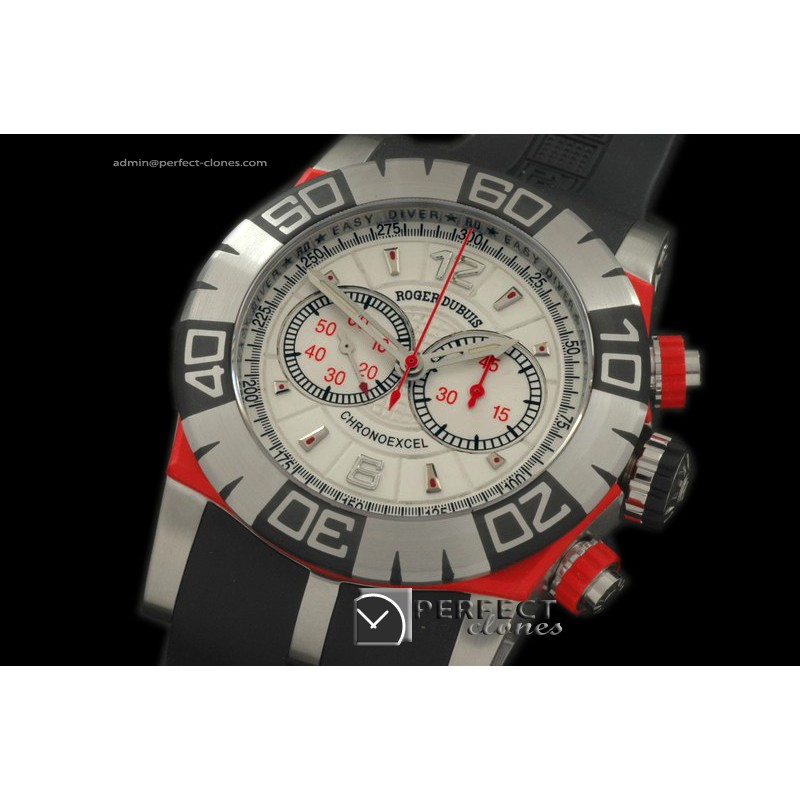 RD00031 Easy Diver Chronoexcel SS/Red/RU White A-775Mod
