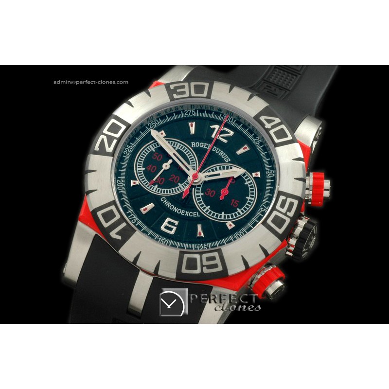 RD00032 Easy Diver Chronoexcel SS/Red/RU Black A-775Mod