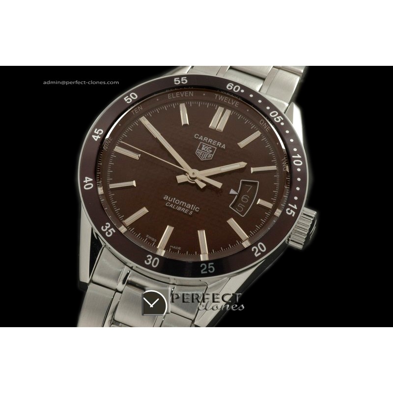 TGCA-00302 Carrera Calibre 5 Automatic SS/SS Brown A-2824