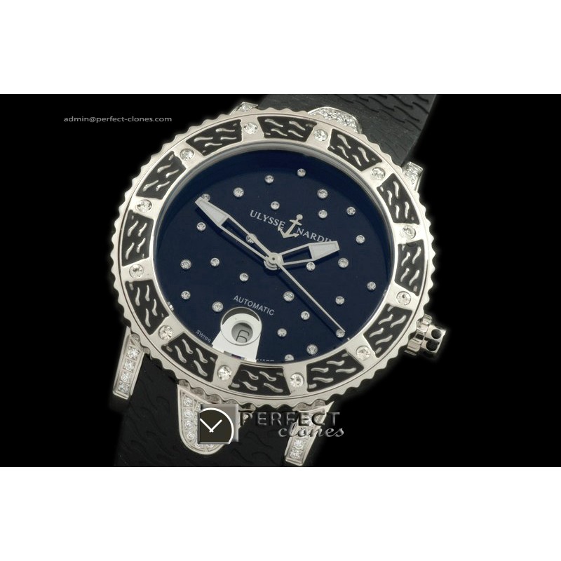 UNLD10002 Ladies Diver SS/Diam/RU Black Asian 2813 21J