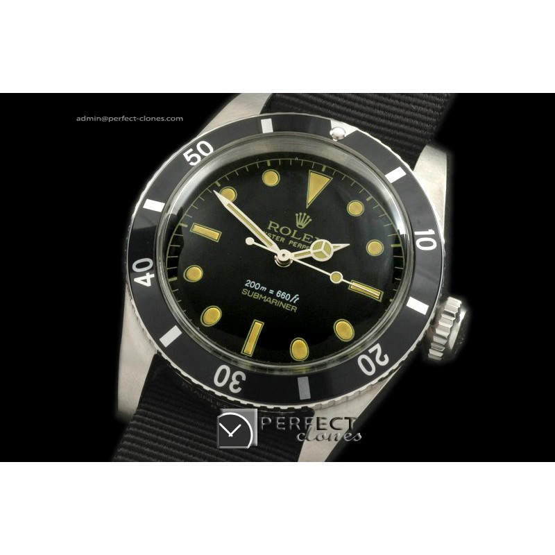 RLSV10029 Vintage 50s James Bond Sub 6205 SS/Nato Blk A-2836