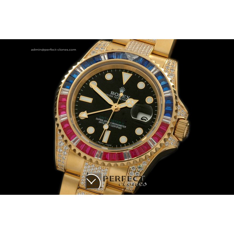 RLGF01016 YG/Diam Anni GMT YG/Diam Black Swiss Eta 2836 GMT