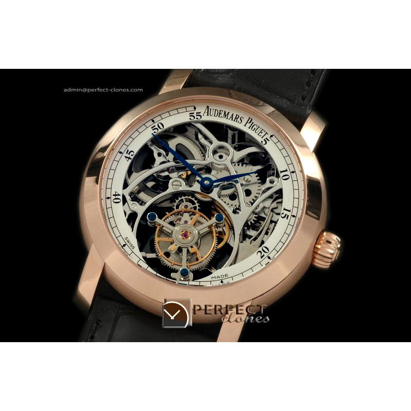 APJA01015 Jules Audemars Skeleton Tourbillon RG/LE White Tourbi