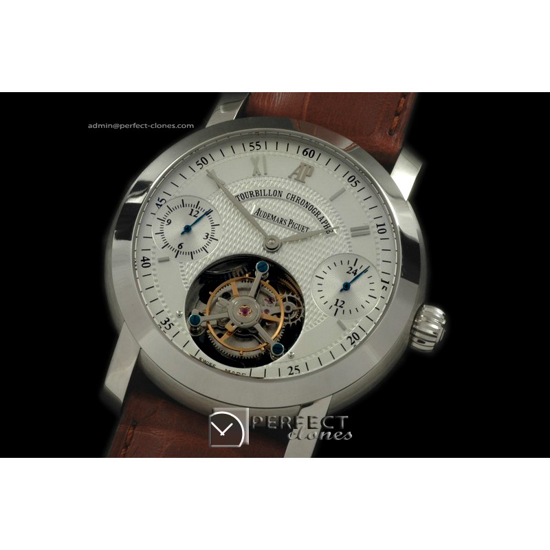 APJA01003 Jules Audemars Calender Tourbillon SS/LE White Tourbi