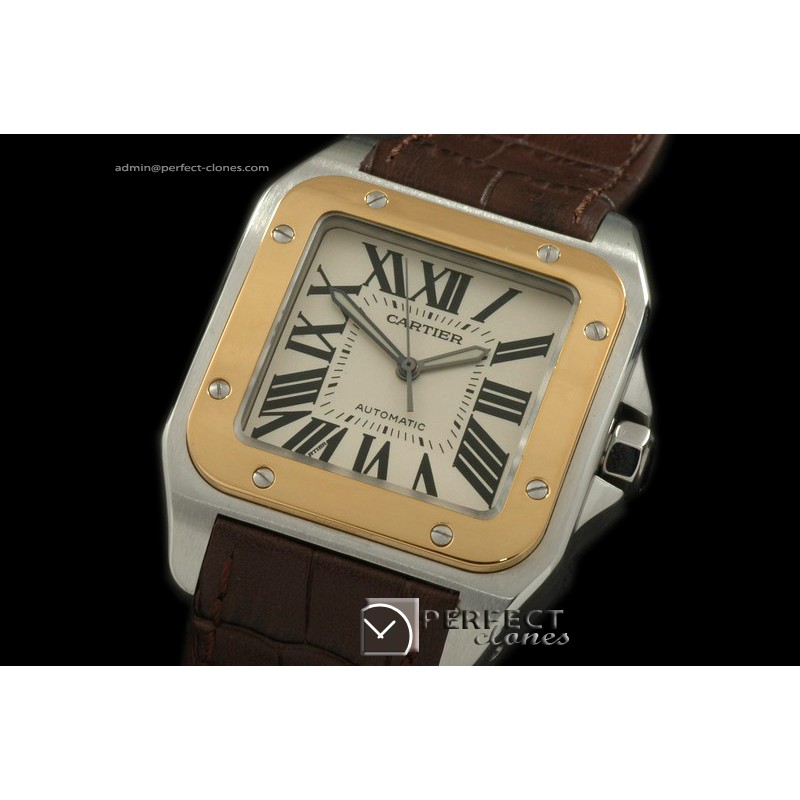 CARS00099BR Santos 10Men TT/LE White Swiss Eta 2892 Ult Ver