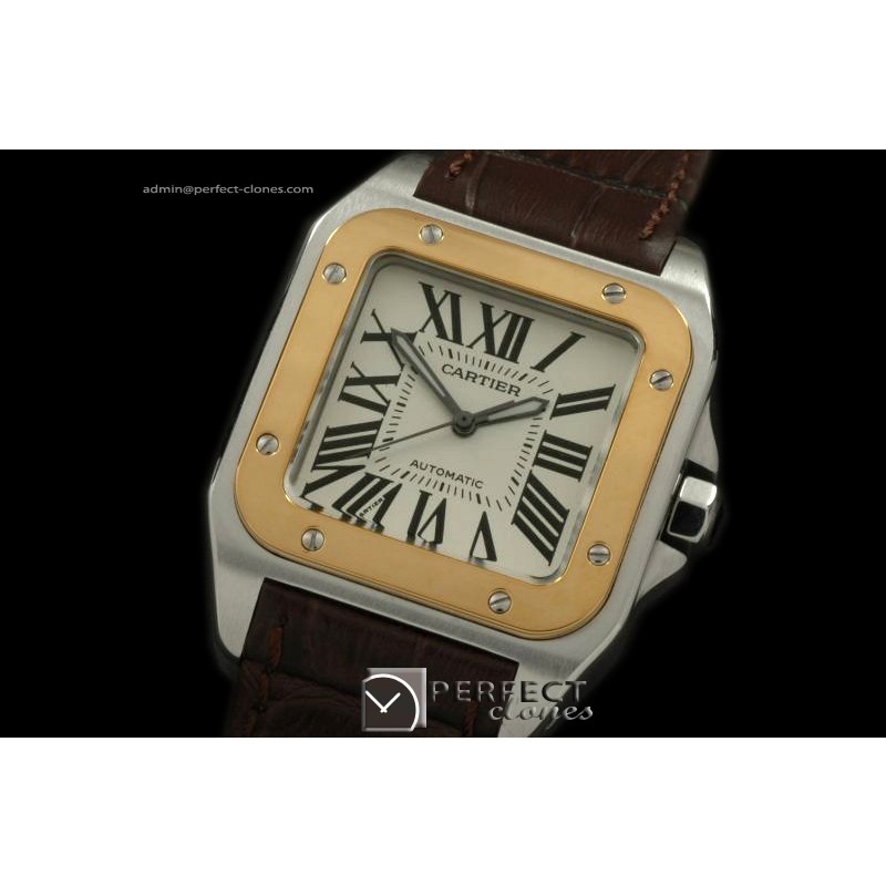 CARS00051BR Santos 10Mid TT/LE White Swiss Eta 2671 Ult Ver