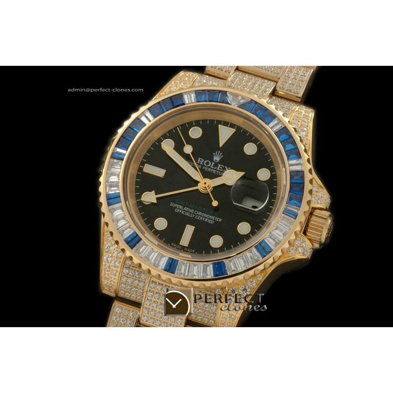 RLGF01025 YG/Diam Anni GMT YG/Diam Black Swiss Eta 2836 GMT